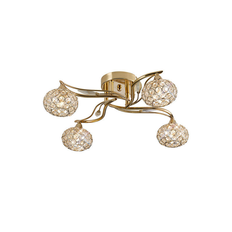 Ebersole 4 - Light Unique/Statement Chandelier, French Gold