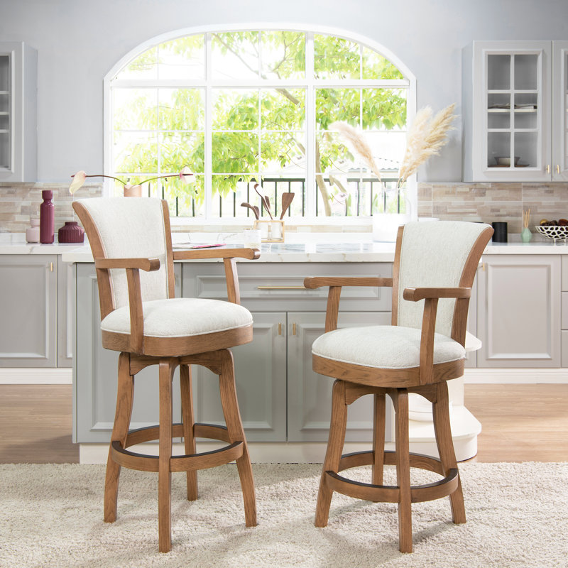 Boden-Rose Swivel Upholstered Counter Stool, Bar Stool (31" Seat Height)