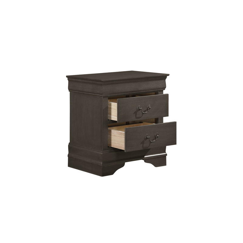 Brummett Piece Bedroom Set, Queen, Grey, 3 Pcs: Bed, 2 Nightstands