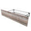 Lit plateforme double en métal avec rangement en chêne naturel-106491483-106491489