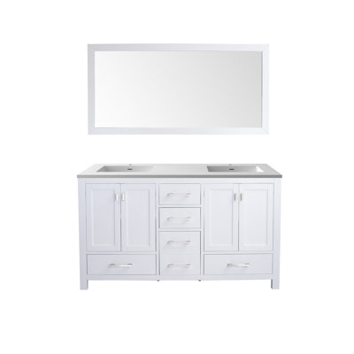 Mariário 60'' Double Bathroom Vanity with Marble Top