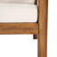 Chaise de patio moderne en bois 28 po Mid-Century, chaise longue à assise profonde résistante aux intempéries avec traversin et coussins épais, chaise d'appoint avec cadre en bois massif pour la cour, la piscine et la terrasse | Chaise de patio en bois moderne de 28 po Résistant D