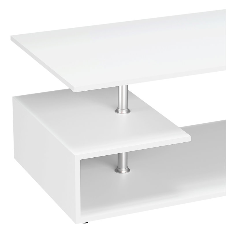 Cirilis Coffee Table with Storage, White