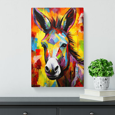 Donkey Abstract - Wrapped Canvas