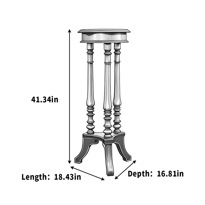 Jardinière en bois massif, H 36,61 po x L 18,43 po x P 16,81 po