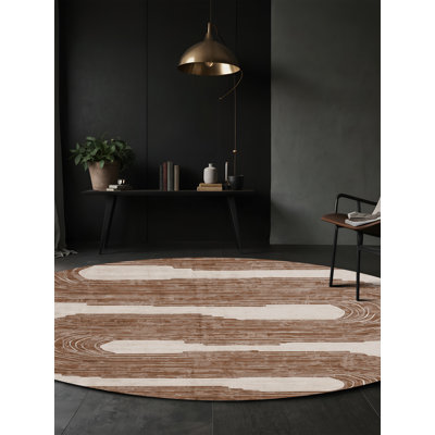 Tapis brun lavable à la machine