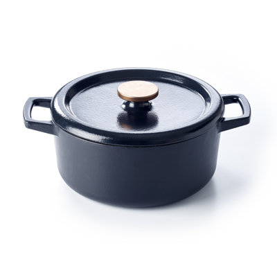 Alva Nori Enameled Cast Iron Dutch Oven 5Qt. - Oven Safe and Toxin Free
