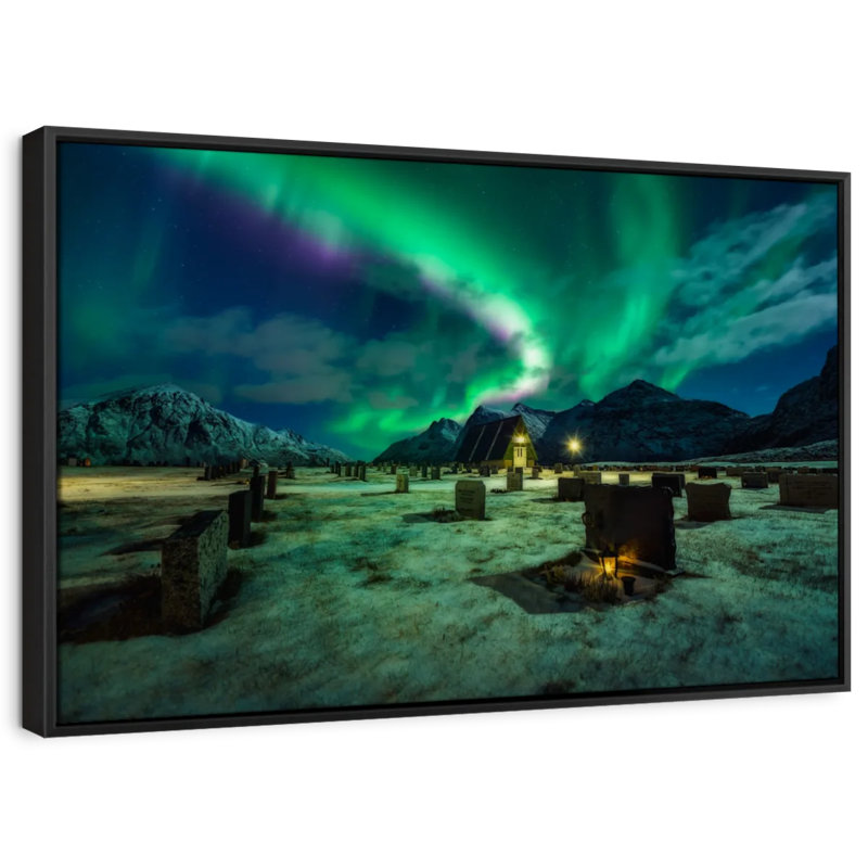 Impression sur toile Grand Grand Aurora Borealis, H 31 po x l 21 po