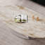 Table basse moderne minimaliste ovale en marbre