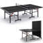Table de tennis de table Kendric pliable portable avec filet de serrage rapide et roulettes verrouillables-136178661-136178662