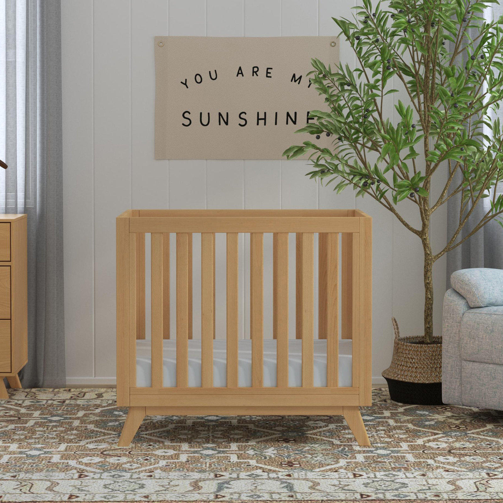 Otto 3-in-1 Convertible Crib, Honey