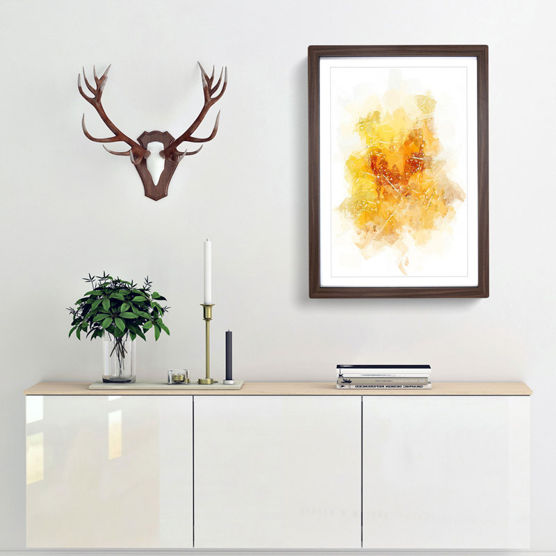 Bubbles of Life in Abstract - Picture Frame Painting Print, Walnut Framed, 48cm H x 36cm W x 2cm D