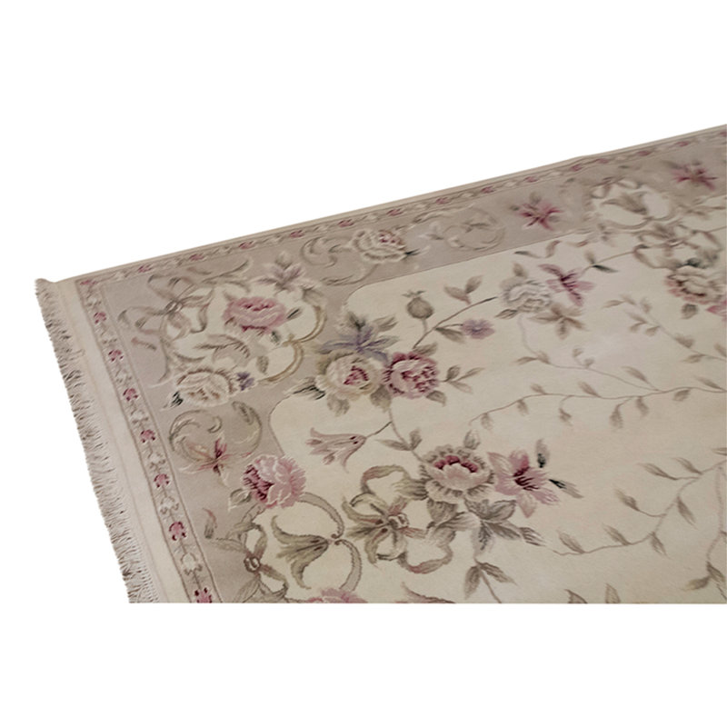 Handmade Silk and Wool Oriental Area Rug