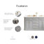 Meuble-lavabo de comptoir en quartz Carrara de 60 po avec robinet Bruning-1253044626-1253044630