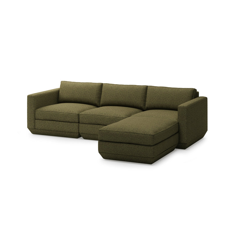 Podium Modular 4-Piece Sectional, Right Hand Facing, Copenhagen Terra