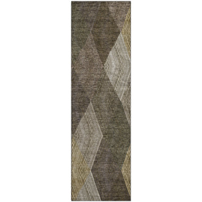 Premium Machine Washable Prisco Brown Rug