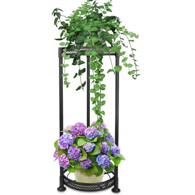 2-Tier Extra Wide 10.2'' Indoor Outdoor Plant Stand -  Arlmont & Co., 0F3406D14E084B6AB555FD53C61301B7