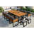 18-Pieces  Patio Dining Set with 8 Cushioned Chairs, 8 Ottomans and 2 Square Table-582934640