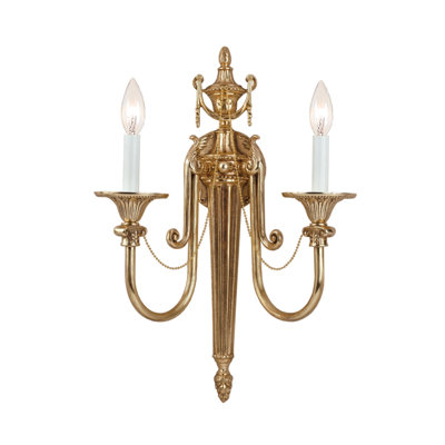 Montano Cast Brass Candle Wall Light