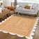 Solid Scallop Braided Jute Rug