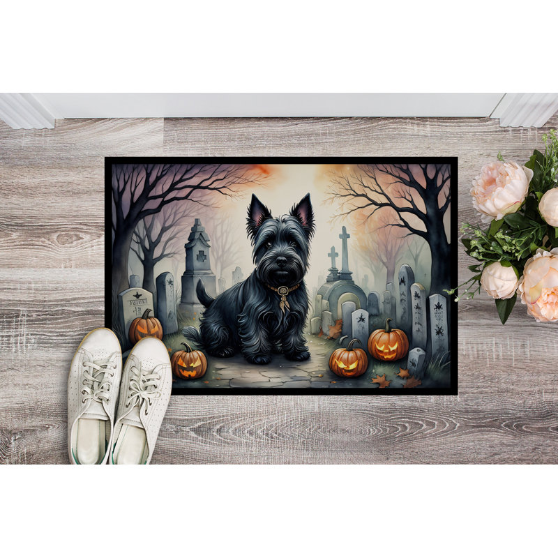 Paillasson Scottish Terrier Spooky Halloween 18 x 27