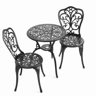 Best Choice Products 3-Piece Outdoor Rust-Resistant Cast Aluminum Patio Bistro Set