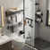 24 inch foldable rustproof towel rack with towel bar and movable hooks, suitable for bathroom toilet wall mounted storage, space saving, practical and convenient.