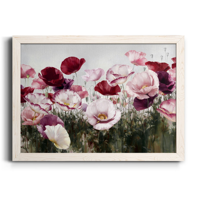 " Royal Poppy Field " Painting Print, White, 17" H x 20" W x 1" D