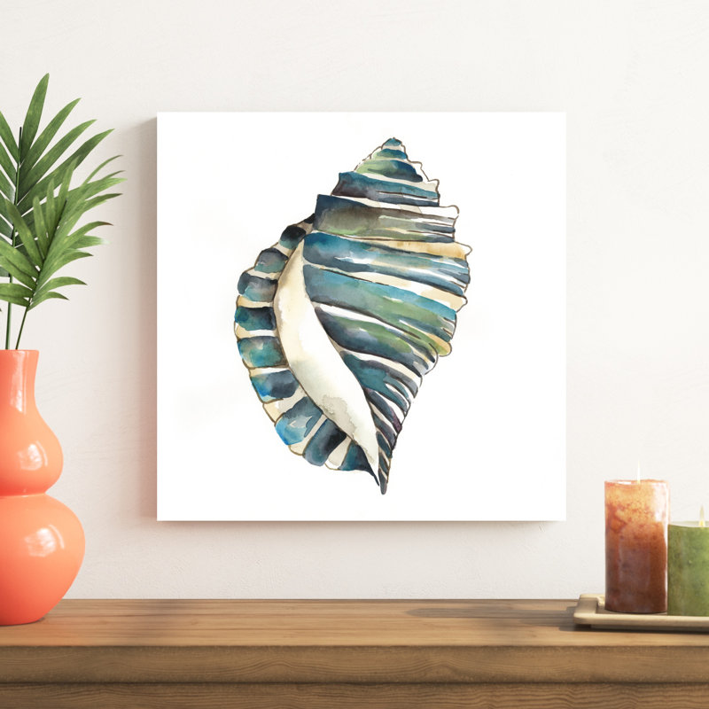 «Aquarelle Shells I» par Chariklia Zarris, reproduction d'art sur toile, H 20 po x l 20 po, Toile tendue