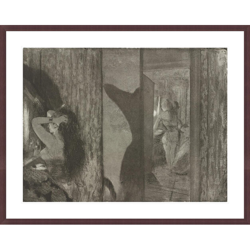 Actrices dans leurs vestiaires par Edgar Degas, impression giclée encadrée, H 33,14 po x l 41,5 po