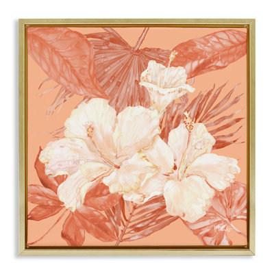  Hibiscus & Palm Bundle Floater Canvas Wall Art by Paul Brent