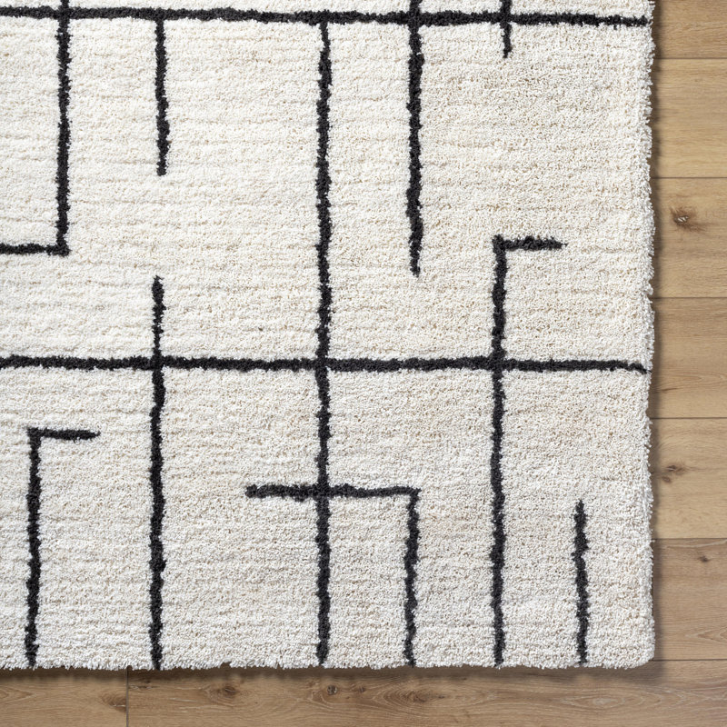 Latoya Hand Tufted Abstract Indoor Rug, Rectangle 9' x 12'