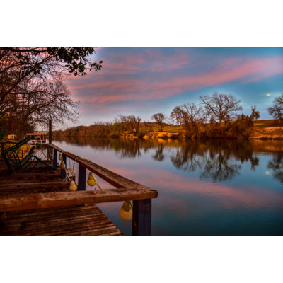 Dock at Lake Lbj Austin Texas - Photographie sur toile tendue