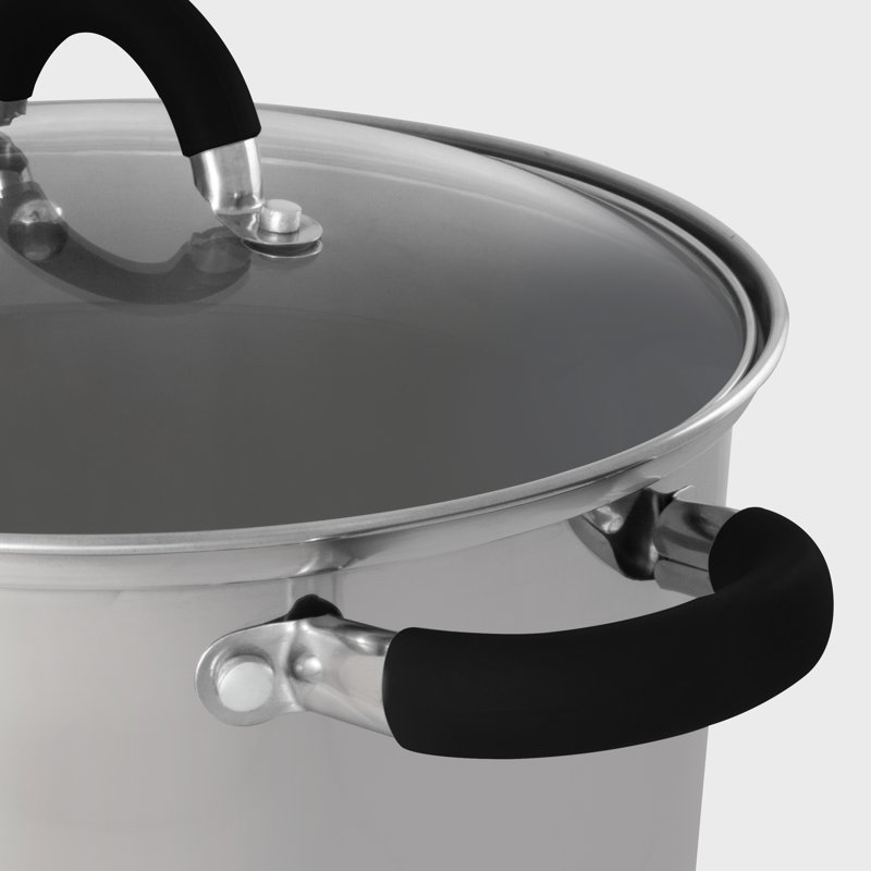 Cook Pro Stainless Steel Steamer Pot, 8 Qt., Black