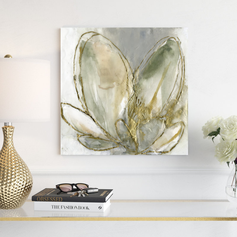 Blooming Gold I, H 20 po x l 20 po, Toile tendue, Sans cadre