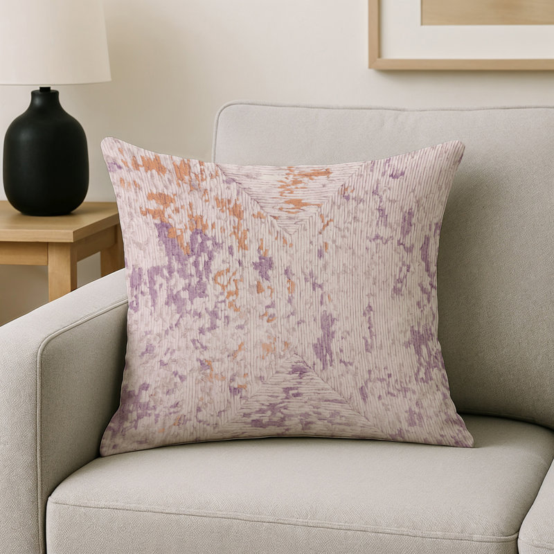 Coussin décoratif intérieur et extérieur Modern, Carré 18 po, Gris abstrait 55