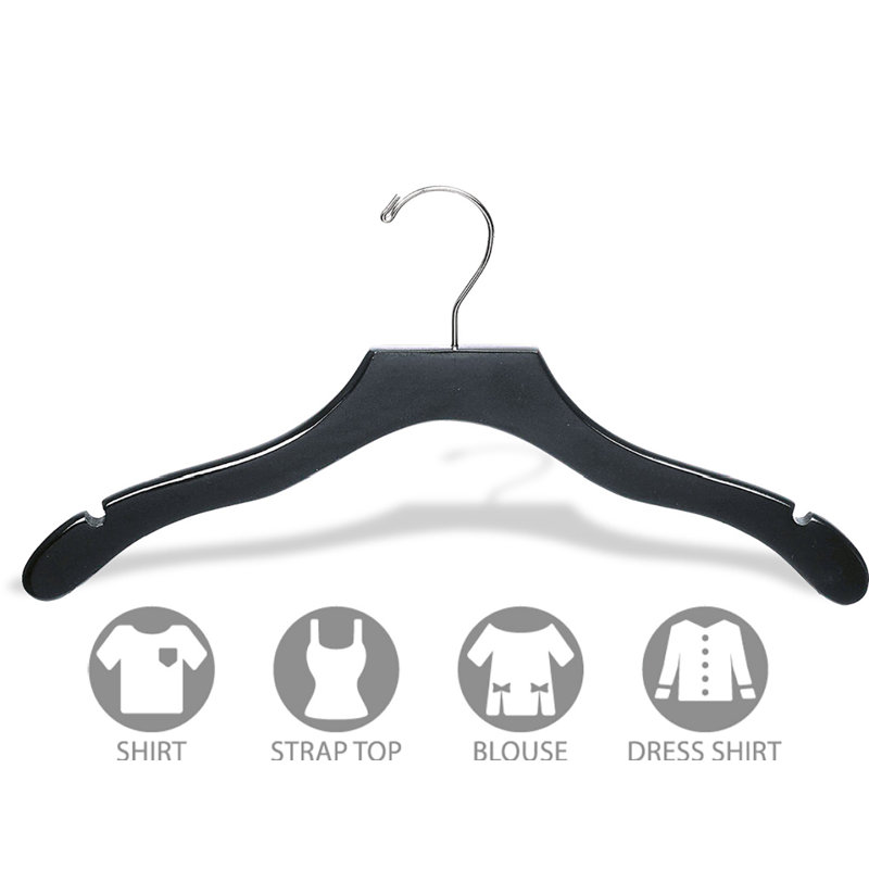 Wood Standard Hanger for Dress/Shirt/Sweater, Black