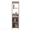 Armoire à linge Clair, deux tablettes intérieures, deux tablettes ouvertes, une porte-1603260795