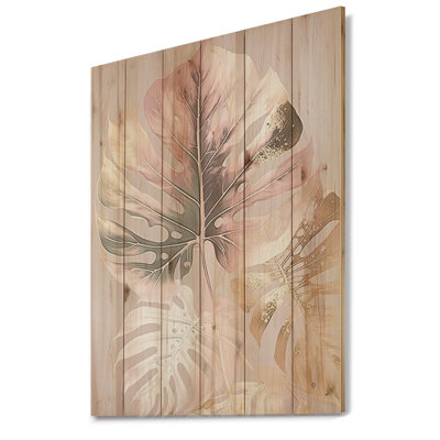 Leaf I - Unframed Print on Wood