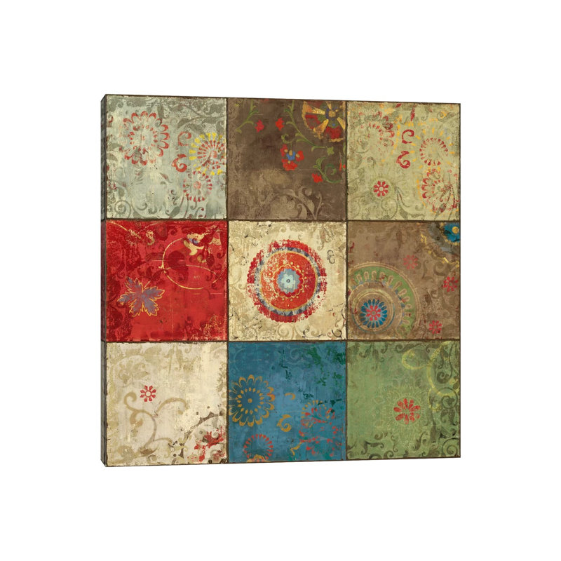 Suzani I 1 Piece Wrapped Canvas Painting, 30.48cm H x 30.48cm W x 1.91cm D