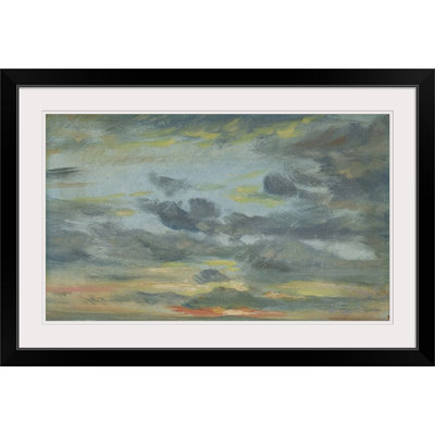 «Sky Study, Sunset, 1821-22» par John Constable, reproduction d'art