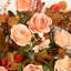 Couronne de fleurs artificielle 24 po avec feuillage d'automne et feuillage d'automne