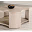 Table basse 1Pc de style moderne avec structure ouverte en bois d'hévéa