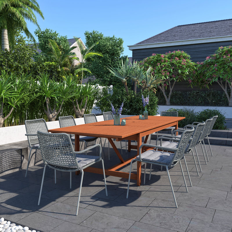 Ensemble repas 11 pièces avec coussins Anautica, Marron
