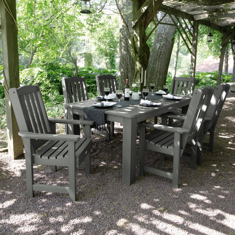 Ensemble repas pour 6 personnes Kile, Teck côtier, L 72 po x l 42 po x H 36 po