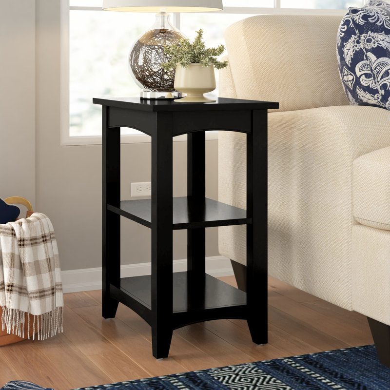 Ratcliff End Table with 2 Shelves, 20 in. W x 15 in. D x 27 in. H, Versatile Coordinating Storage Table for Living Room Decor, Crafted with Stained Wood and Beadboard, Occasional