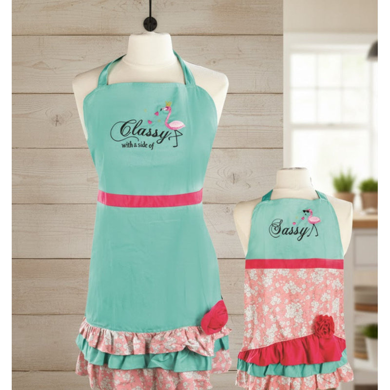  Ensemble de tablier de cuisine en coton assorti Mommy and Me