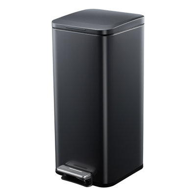 8 Gallon / 30L Rectangular Step Trash Can with Soft-Close Lid and Inner Bucket
