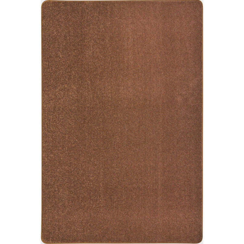 Tapis brun tissé à la machine, Rectangle 6 pi x 9 pi