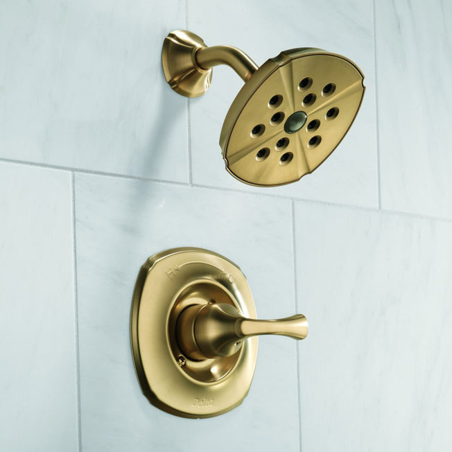 Addison Shower Faucet with Lever Handle and Monitor, Brilliance Champagne Bronze